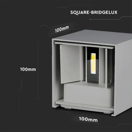 Aplique LED de exterior LED/11W/230V 4000K IP65 gris