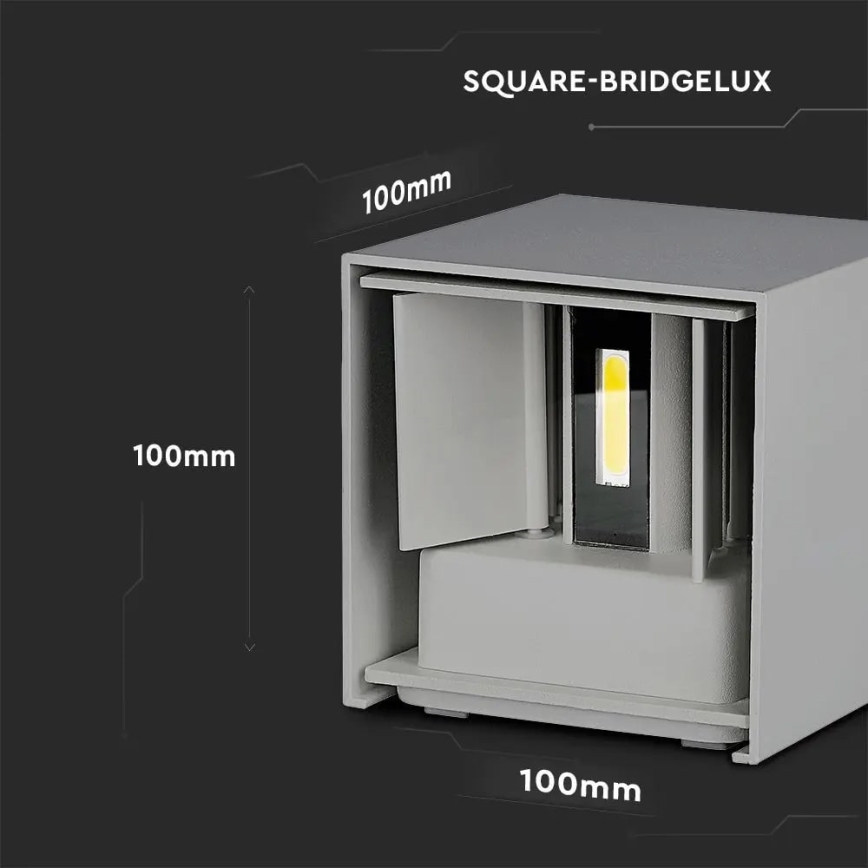 Aplique LED de exterior LED/11W/230V 4000K IP65 gris