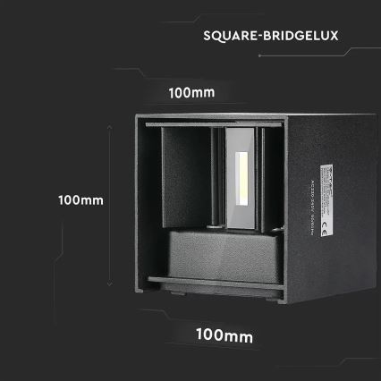 Aplique LED de exterior LED/11W/230V 4000K IP65 negro