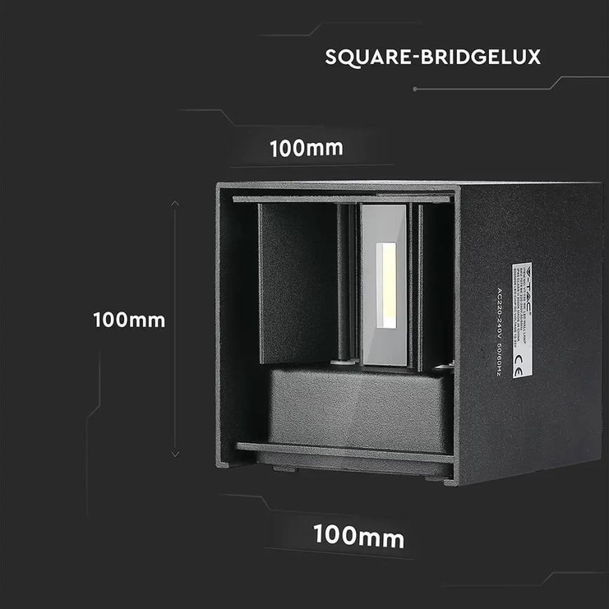 Aplique LED de exterior LED/11W/230V 4000K IP65 negro