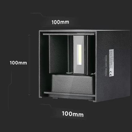 Aplique LED de exterior LED/5W/230V 4000K IP65 negro