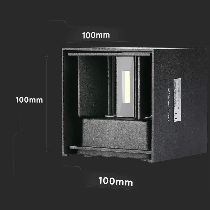 Aplique LED de exterior LED/5W/230V 4000K IP65 negro