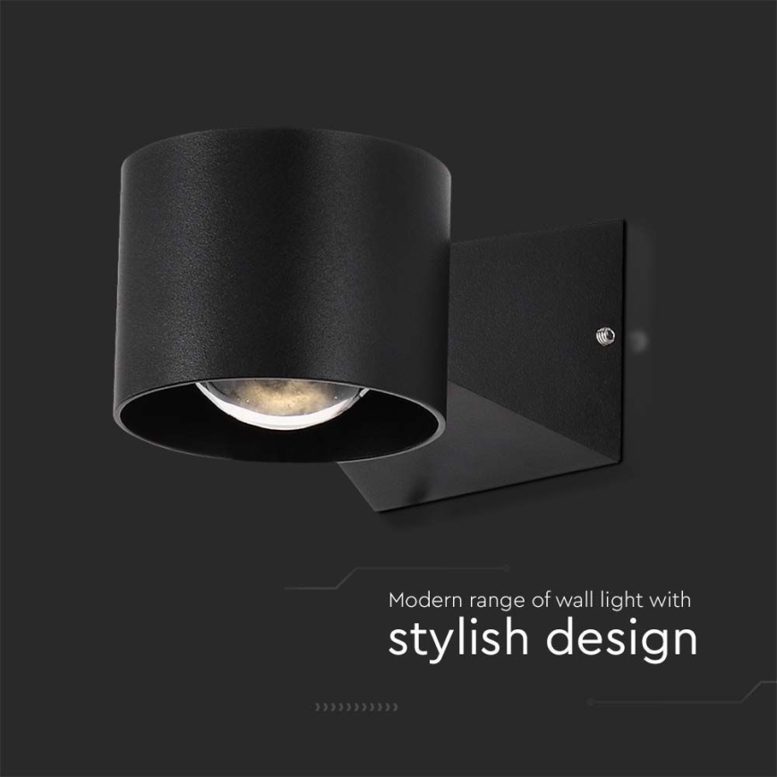 Aplique LED de exterior LED/5W/230V 4000K IP65 negro