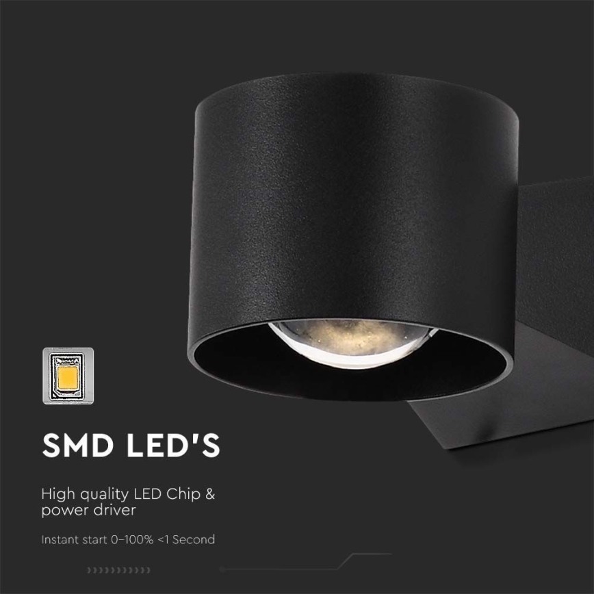 Aplique LED de exterior LED/5W/230V 4000K IP65 negro