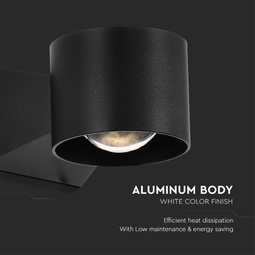Aplique LED de exterior LED/5W/230V 4000K IP65 negro
