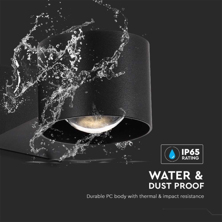 Aplique LED de exterior LED/5W/230V 4000K IP65 negro