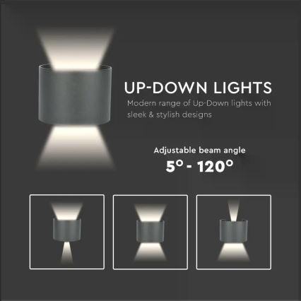 Aplique LED de exterior LED/6W/230V 4000K IP65 negro
