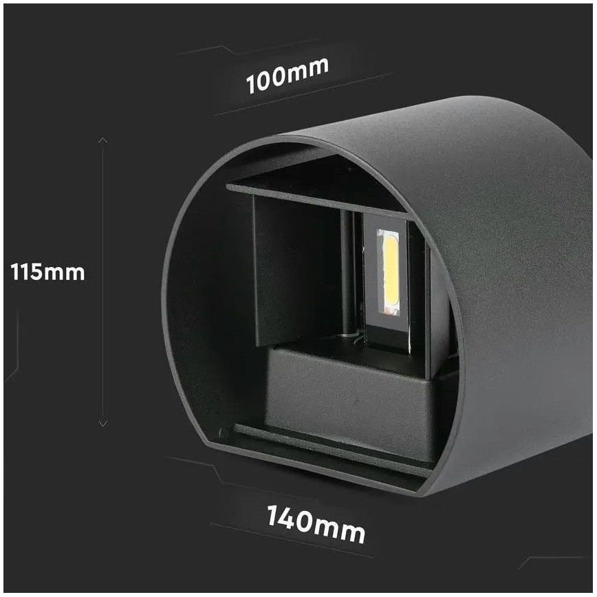 Aplique LED de exterior LED/6W/230V 4000K IP65 negro