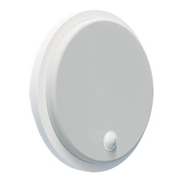 Aplique LED de pared exterior con sensor de movimiento y sensor crepuscular LED/15W/230V IP65 blanco