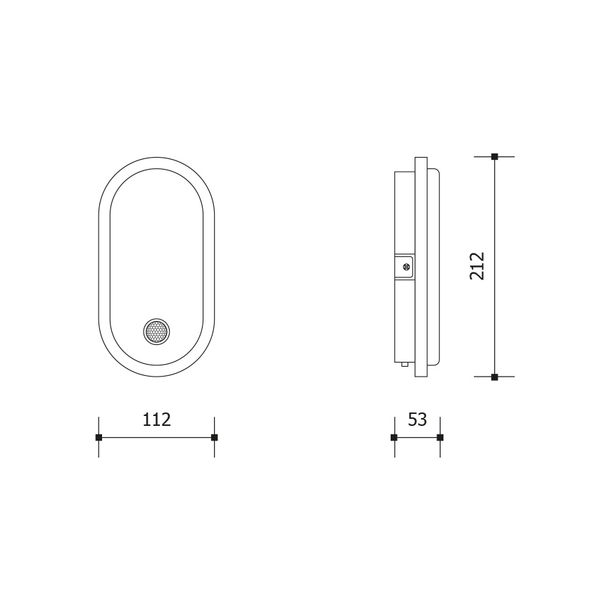Aplique de pared LED para exterior con sensor de movimiento y sensor crepuscular OVAL LED/10W/230V IP65 blanco