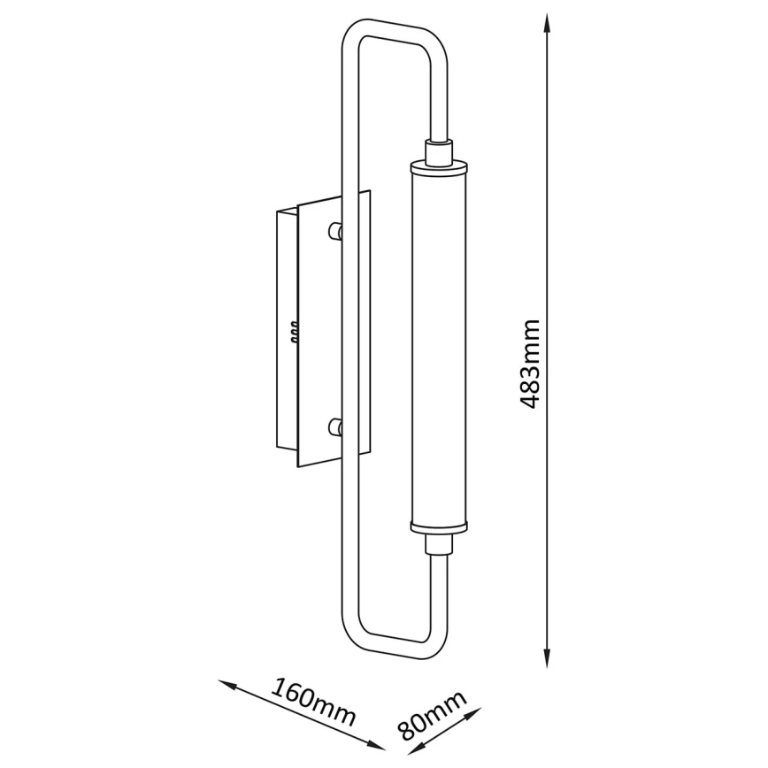 Aplique LED de pared FELICJA, 10W, 230V, 4000K, negro