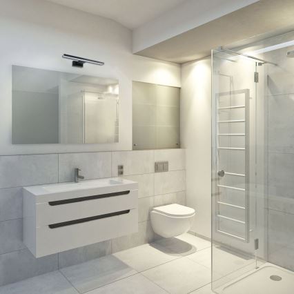 Aplique LED de pared para baño SHINE LED/7W/230V 30 cm IP44 negro