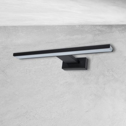 Aplique LED de pared para baño SHINE LED/7W/230V 30 cm IP44 negro