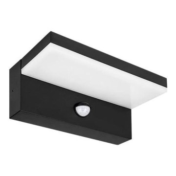 Aplique LED de pared para exterior con sensor LED/9W/230V 4000K IP44 negro