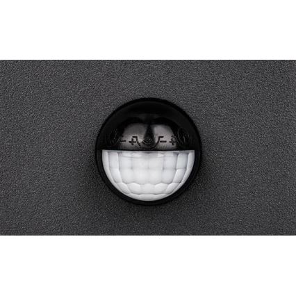 Aplique LED de pared para exterior con sensor LED/9W/230V 4000K IP44 negro