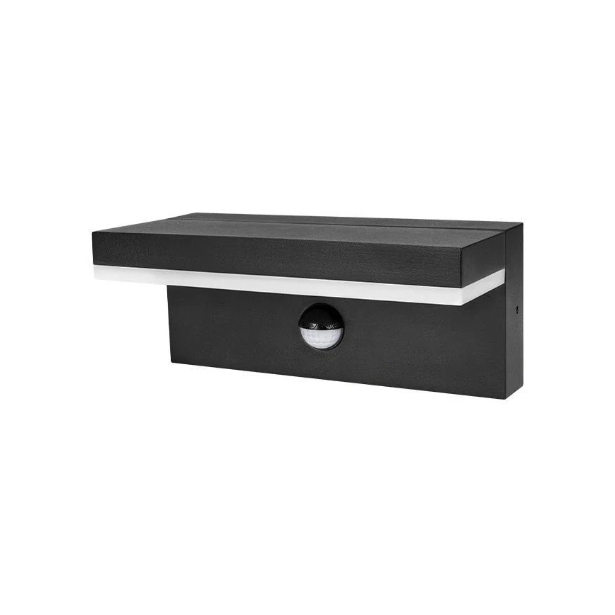 Aplique LED de pared para exterior con sensor LED/9W/230V 4000K IP44 negro