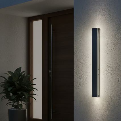 Aplique LED de pared para exterior MIRANA LED/12W/230V 4000K IP44 60 cm negro