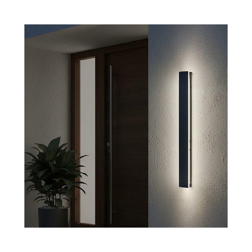 Aplique LED de pared para exterior MIRANA LED/12W/230V 4000K IP44 60 cm negro