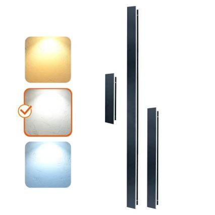 Aplique LED de pared para exterior MIRANA LED/12W/230V 4000K IP44 60 cm negro