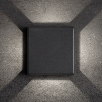 Aplique LED de pared para exterior REFAZI, 6W, 230V, IP54, antracita
