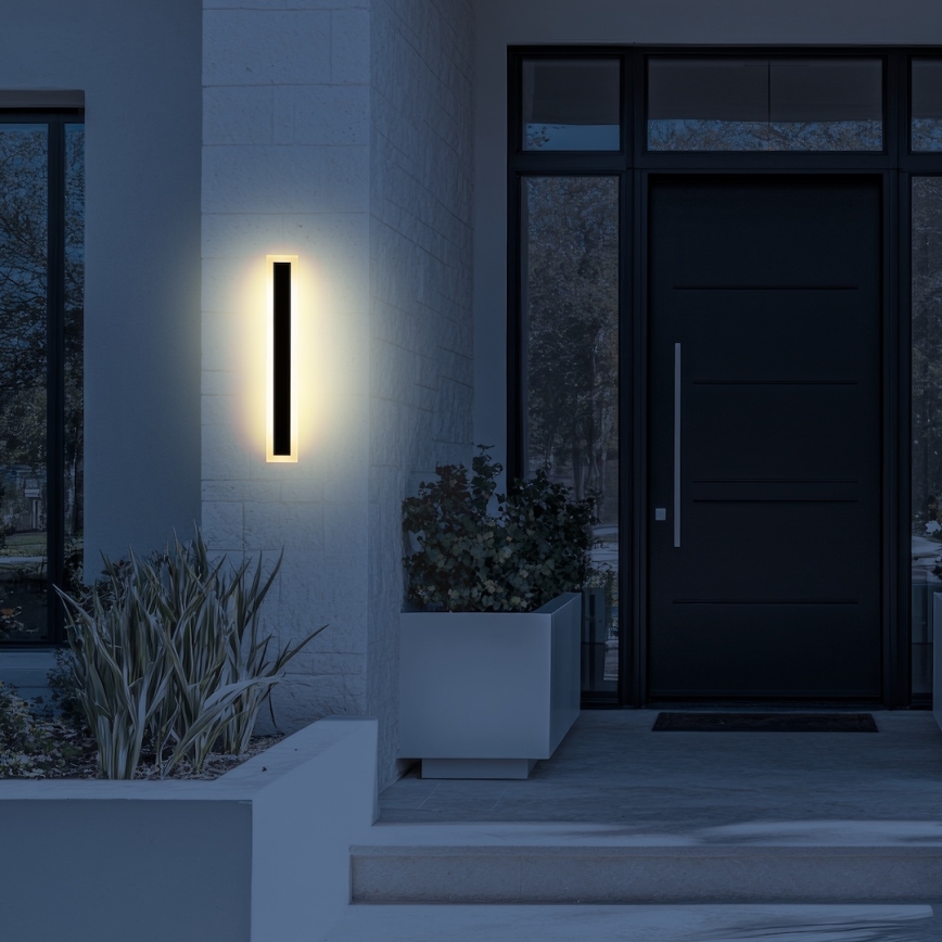 Aplique LED de pared para exterior WOW LED/20W/230V 3000/4000/6500K 60 cm IP54 negro