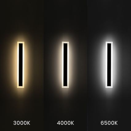 Aplique LED de pared para exterior WOW LED/20W/230V 3000/4000/6500K 60 cm IP54 negro