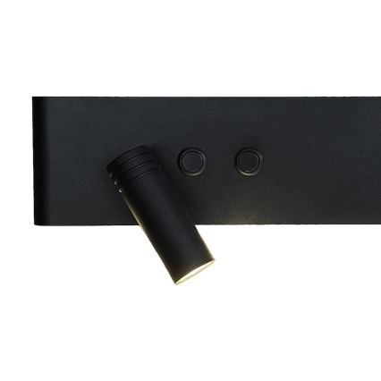 Aplique LED de pared RESORT LED/10W/230V + LED/3W, negro, izquierdo