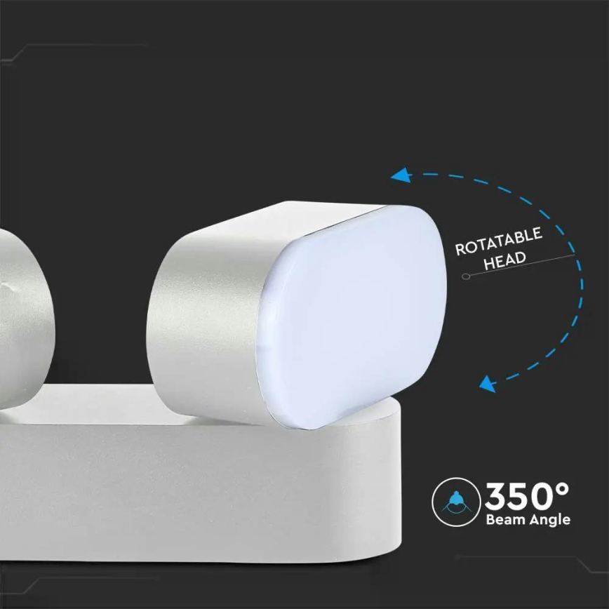 Aplique LED flexible de exterior 2xLED/12W/230V IP65 gris