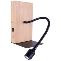 Aplique LED LECTOR LED/2,5W/230V USB roble