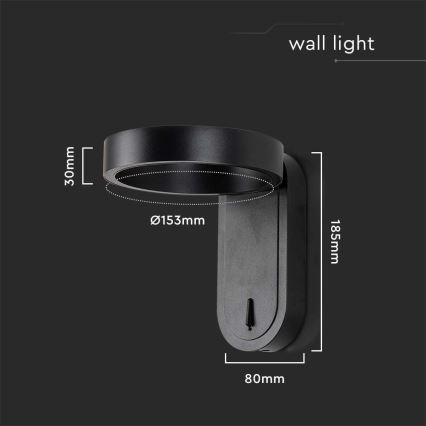 Aplique LED LED/5W/230V 3000K/4000K negro