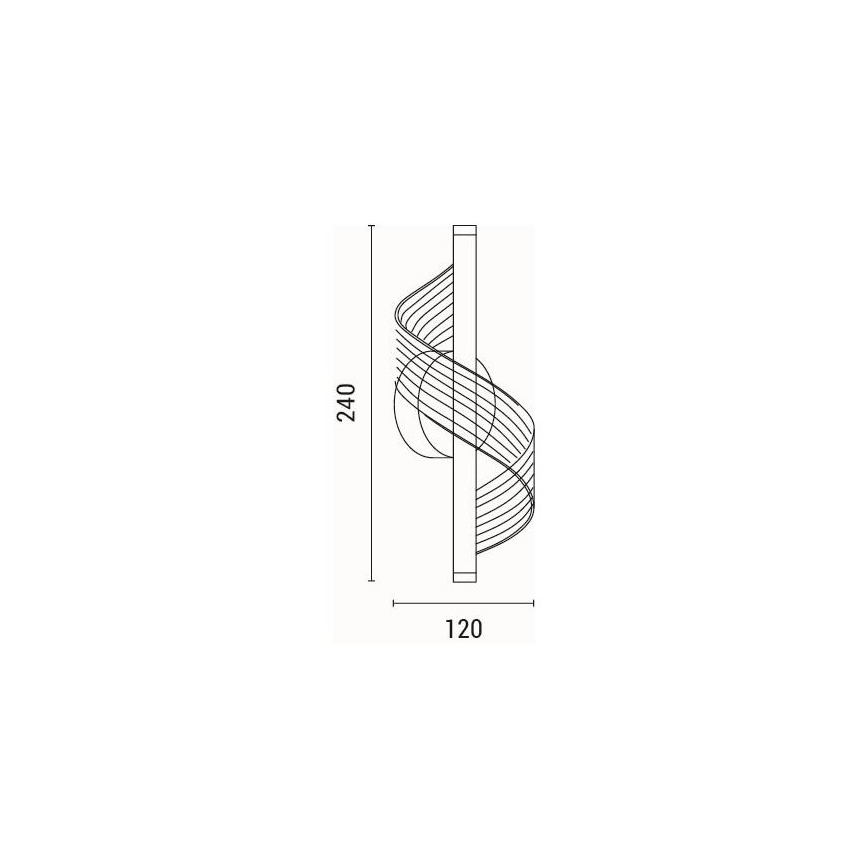 Aplique LED LED/8W/230V 3000K dorado