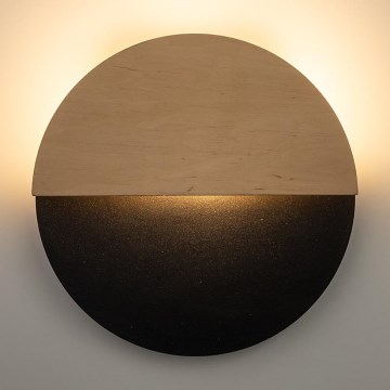 Aplique LED LUNA LED/7W/230V diá. 26 cm negro/beige