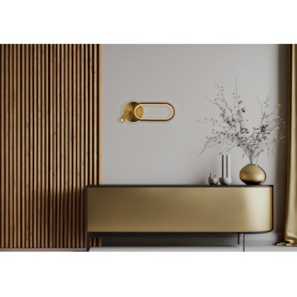 Aplique LED MONET LED/13W/230V + LED/2W 3000/4000/6000K dorado