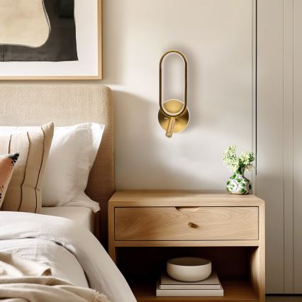 Aplique LED MONET LED/13W/230V + LED/2W 3000/4000/6000K dorado