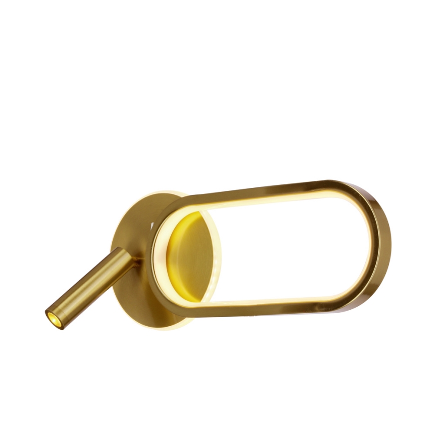 Aplique LED MONET LED/13W/230V + LED/2W 3000/4000/6000K dorado