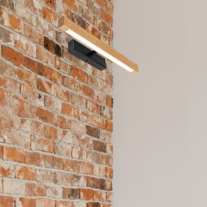 Aplique LED para cuadros VERDE LED/5,5W/230V 3000K 46 cm roble/negro