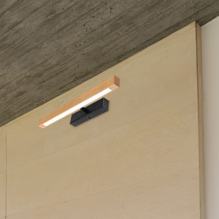 Aplique LED para cuadros VERDE LED/5,5W/230V 3000K 46 cm roble/negro