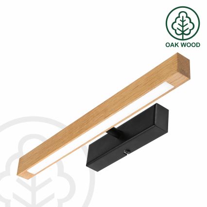 Aplique LED para cuadros VERDE LED/5,5W/230V 3000K 46 cm roble/negro