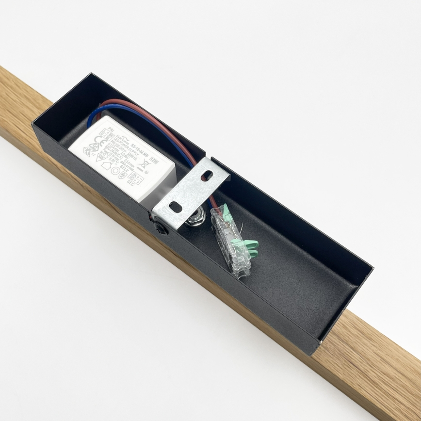 Aplique LED para cuadros VERDE LED/5,5W/230V 3000K 46 cm roble/negro