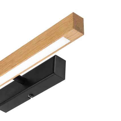 Aplique LED para cuadros VERDE LED/5,5W/230V 3000K 46 cm roble/negro