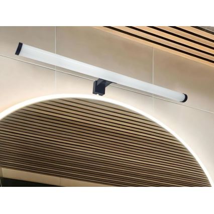 Aplique LED para espejo de baño 12W/230V 59,5 cm IP44 negro