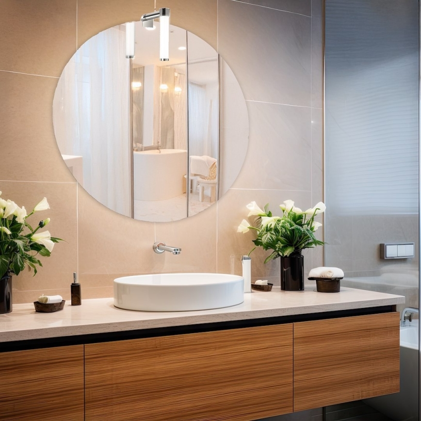 Aplique LED para espejo de baño APA MINI, 4W, 230V, IP44, cromo brillante