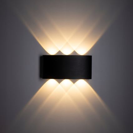 Aplique LED para exterior ARROW 6xLED/1W/230V IP54 negro