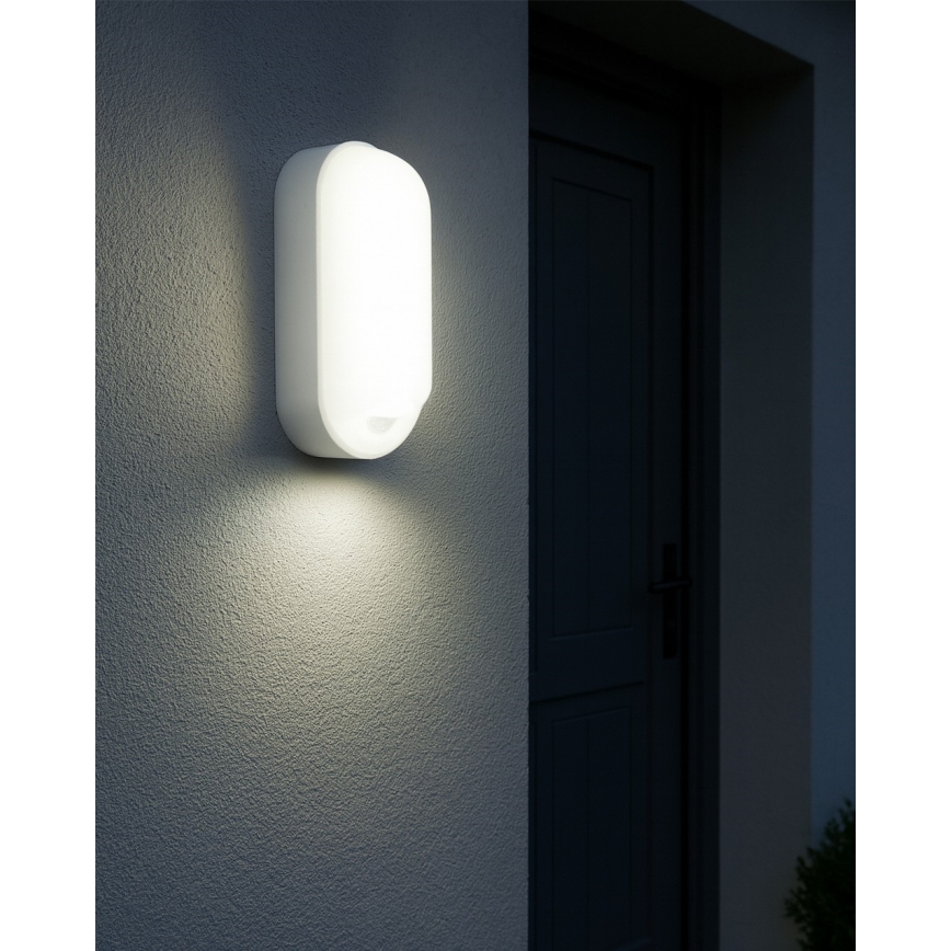 Aplique mural LED regulable para exterior con sensor de movimiento LED/12/15/18W/230V 3000K/4000K/6500K IP65 negro/blanco