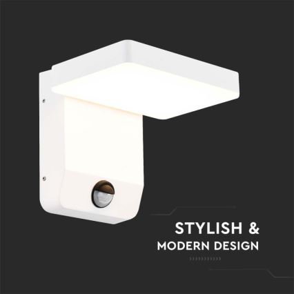 Aplique LED flexible de exterior con sensor LED/17W/230V IP65 4000K blanco