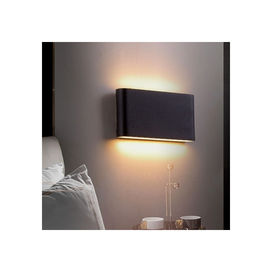 Aplique LED para exterior FLOW 2xLED/3W/230V IP54 4000K antracita