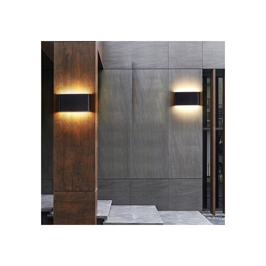 Aplique LED para exterior FLOW 2xLED/3W/230V IP54 4000K antracita