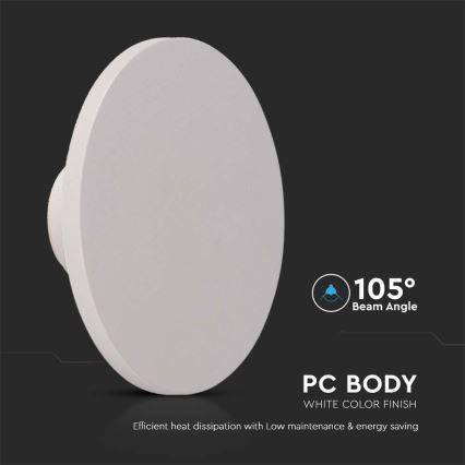 Aplique LED para exterior LED/12W/230V 3000K IP65 blanco