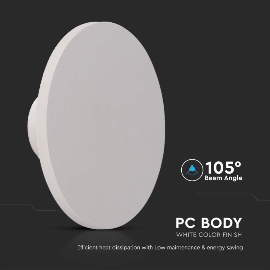 Aplique LED para exterior LED/12W/230V 3000K IP65 blanco