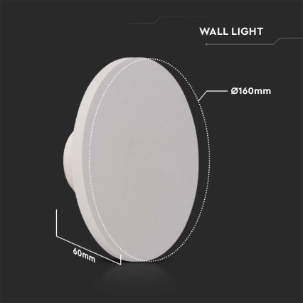 Aplique LED para exterior LED/12W/230V 3000K IP65 blanco